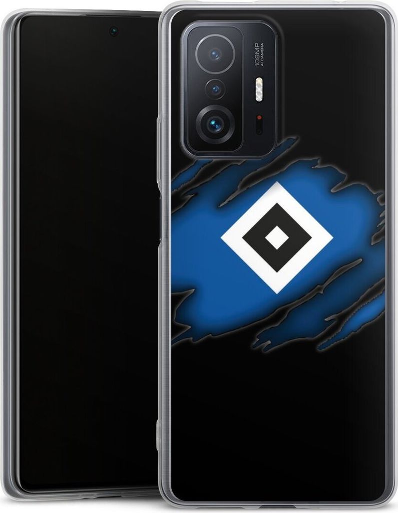 DeinDesign Slim Hülle für Xiaomi 11T Pro 5G Silikon Case Ultra Dünn Handyhülle HSV Hamburger SV Offizielles Lizenzprodukt