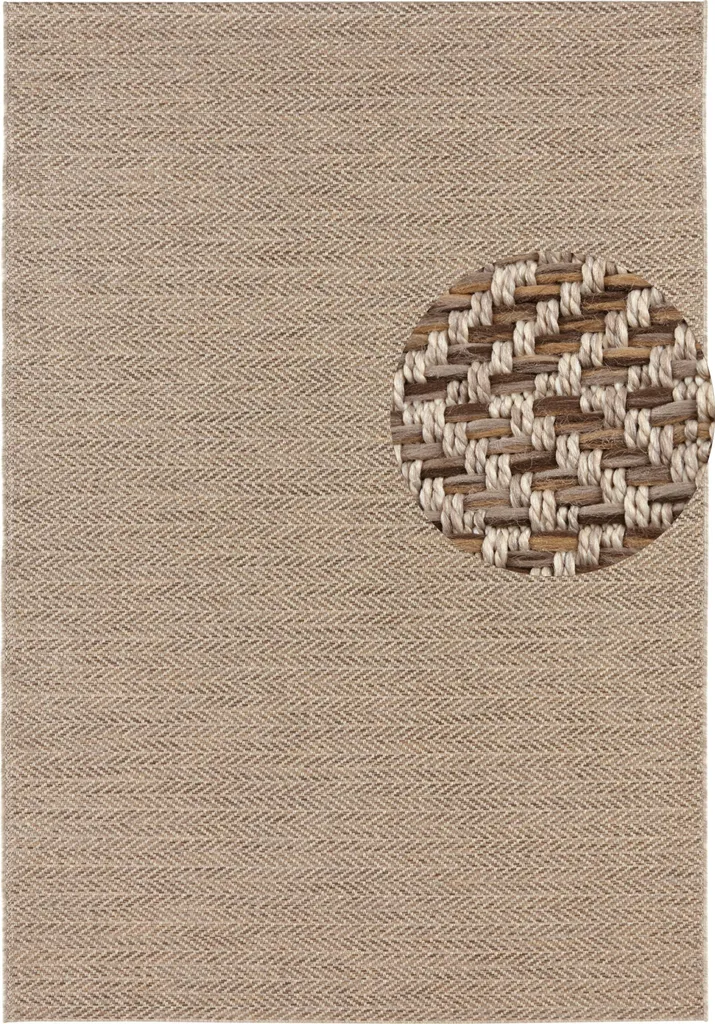 Tapis Brave Caen Naturel Marron : La Solution Durable pour Sols Usés
