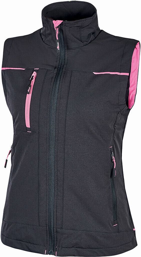 U-Power Saturn Arbeitsweste U-4, Wasserdichter Stoff, Fuchsia, L