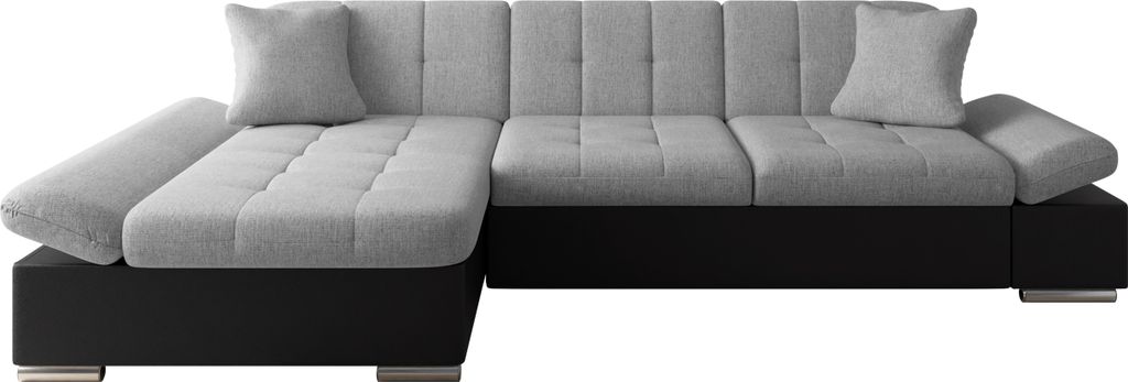 MIRJAN24 Ecksofa Montana mit Regulierbare Armlehnen, L-Form Sofa vom Hersteller (Farbe: Soft 011 + Soul 17, Seite: Links)