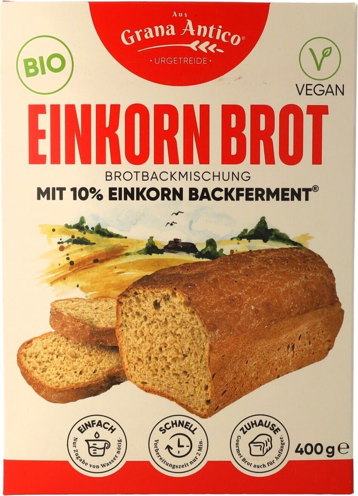 aus Grana Antico Urkorn Einkorn-Backmischung hell 400g