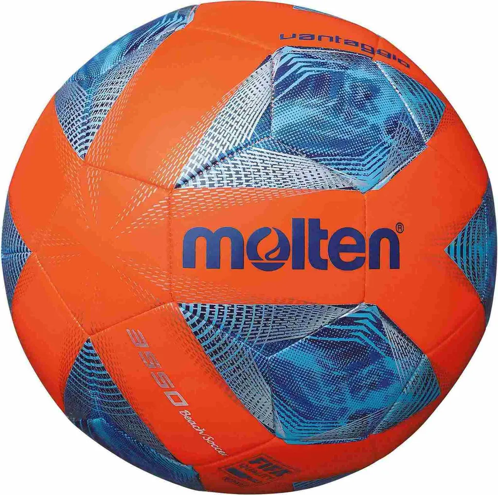 Ballon de Beach Soccer Molten F5A3550-OB Orange et Bleu Taille 5 Officiel