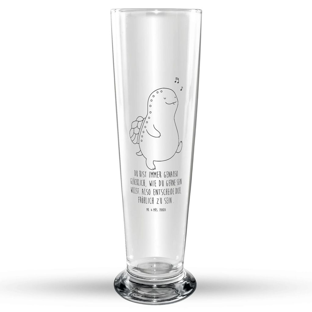 Mr. & Mrs. Panda Bierglas Schildkröte Pfeifen - Transparent - Geschenk, Lebensfreude, Schildkröten, Bierbecher, Glasbecher, Depression, Glasbierg...