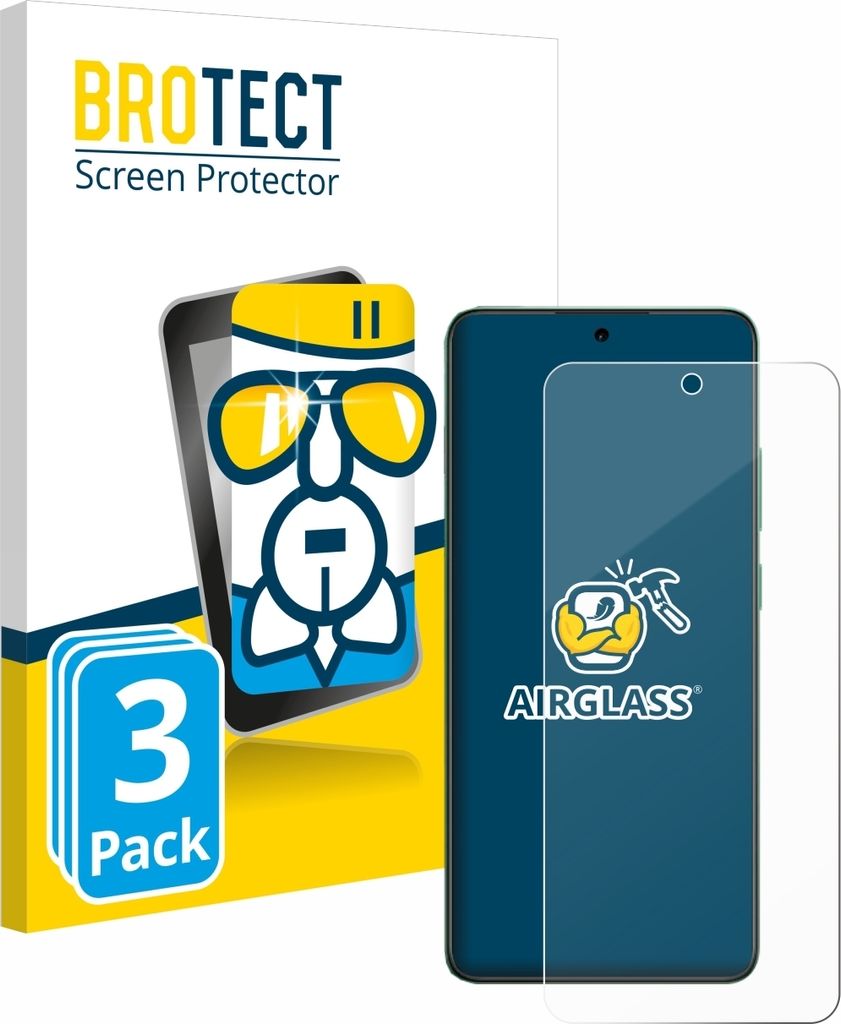 3x BROTECT Schutzglas für Oppo Reno 12 F 5G Schutzfolie Panzer Folie Glas Display Schutz klar
