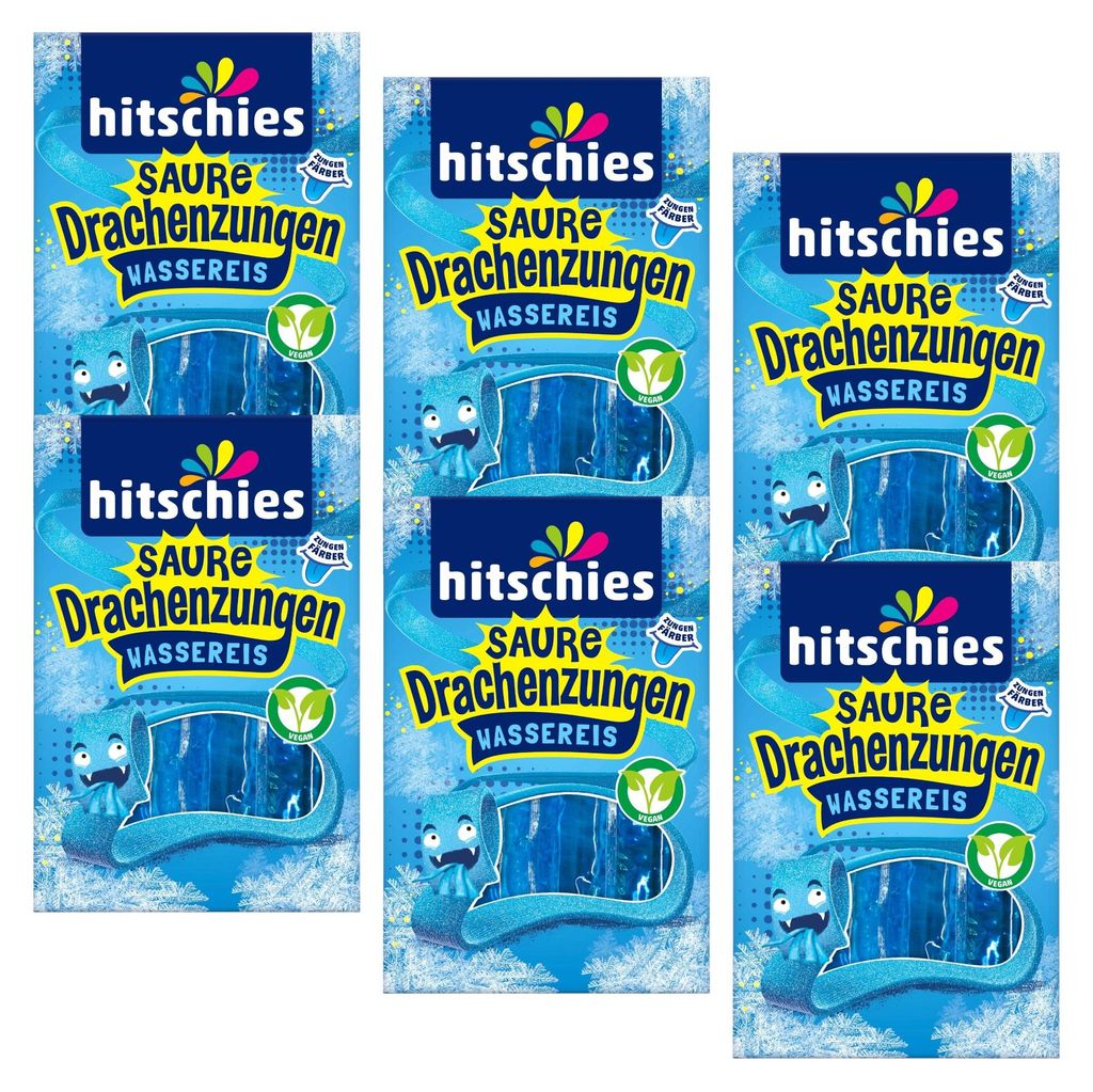 hitschies Saure Drachenzunge BLAU Wassereis | Vegan 10 x 40 Produktbild 