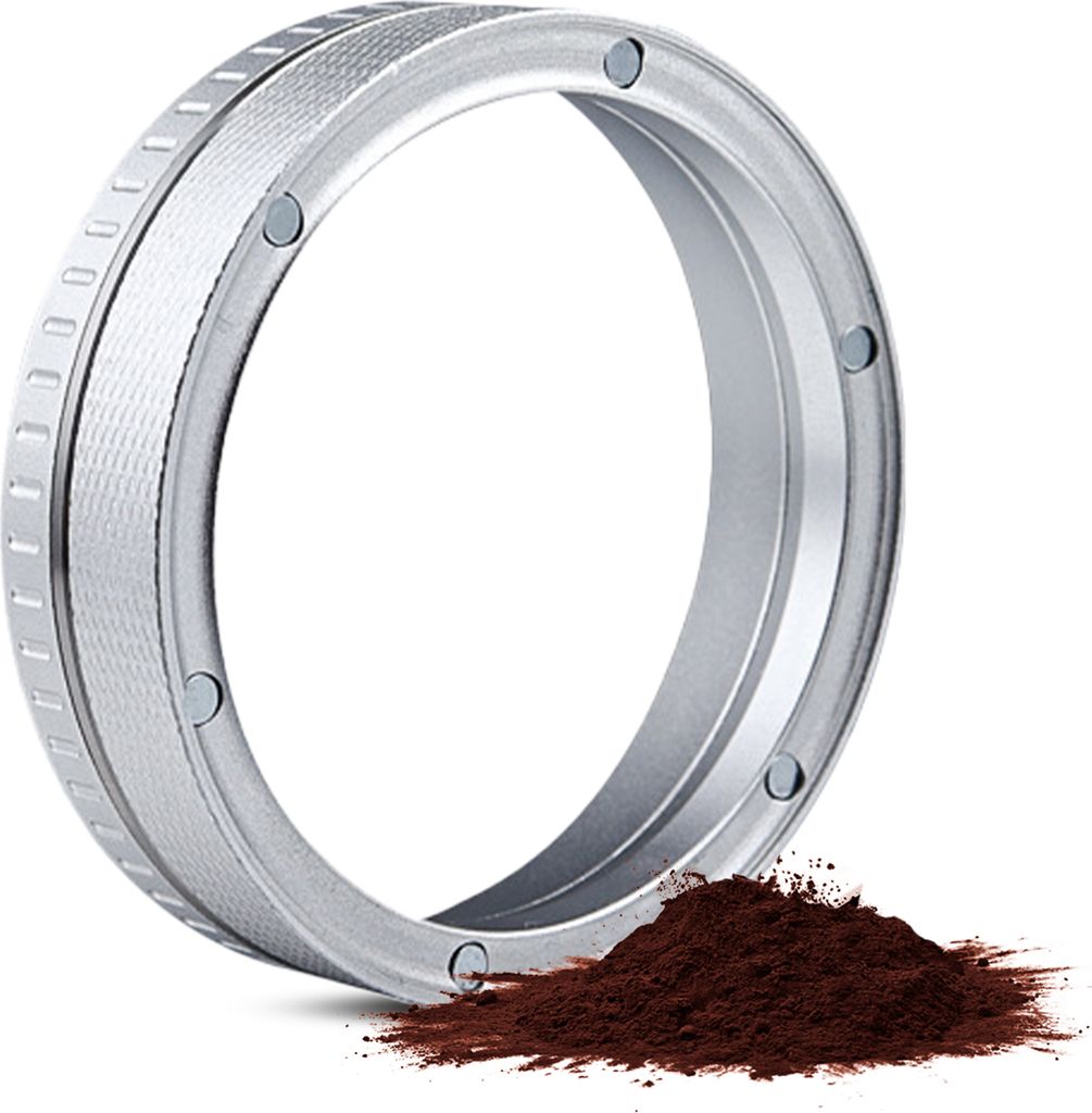 Magnetischer Dosiertrichter aus Aluminiumlegierung, Espresso-Kaffee-Dosierring mit 6 Magnetpunkten, Diamantstruktur, passend fuer 58 mm Delonghi Do...