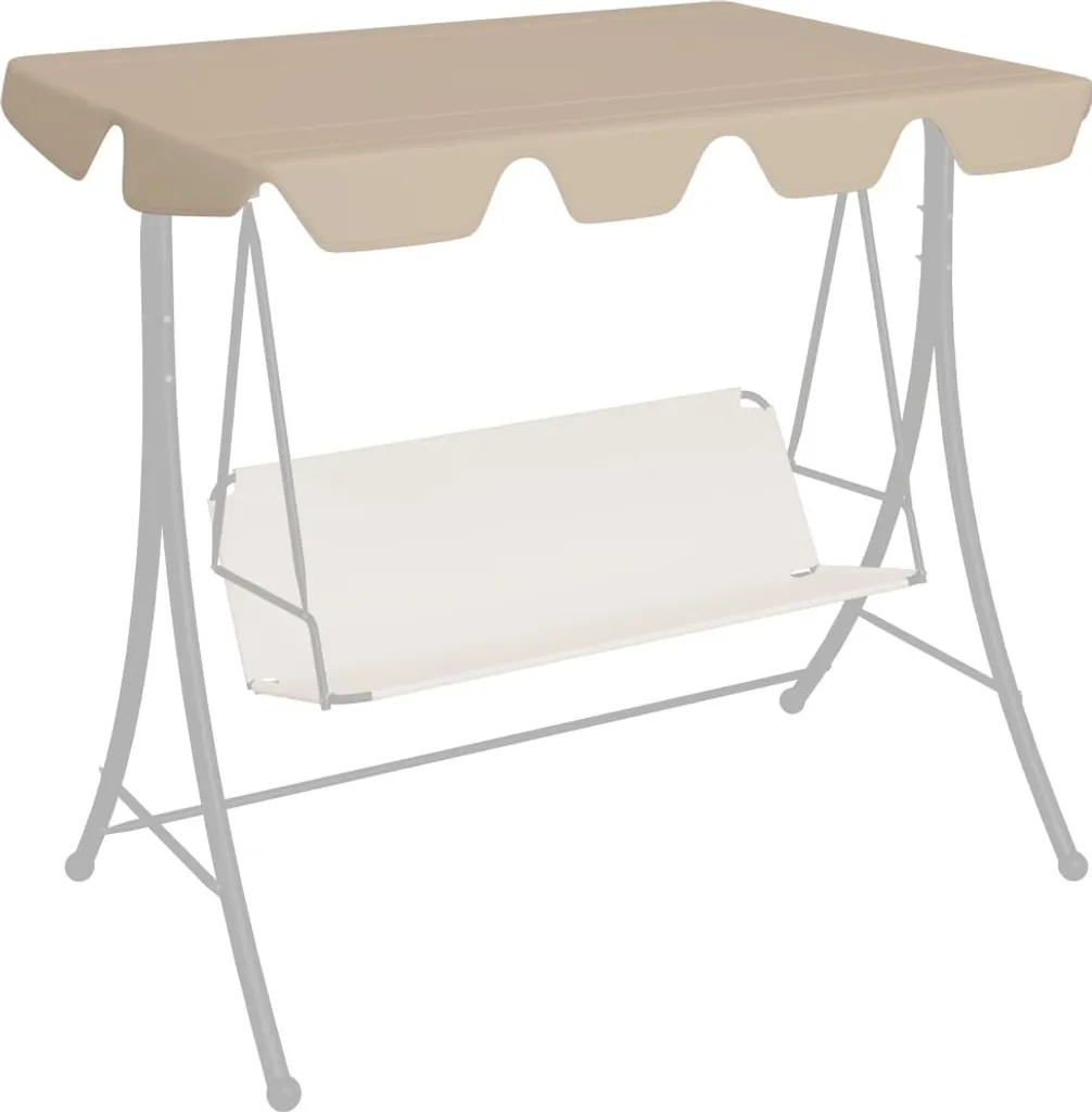Toit pour balancelle hollywoodienne idéal pour l'ombre au jardin beige