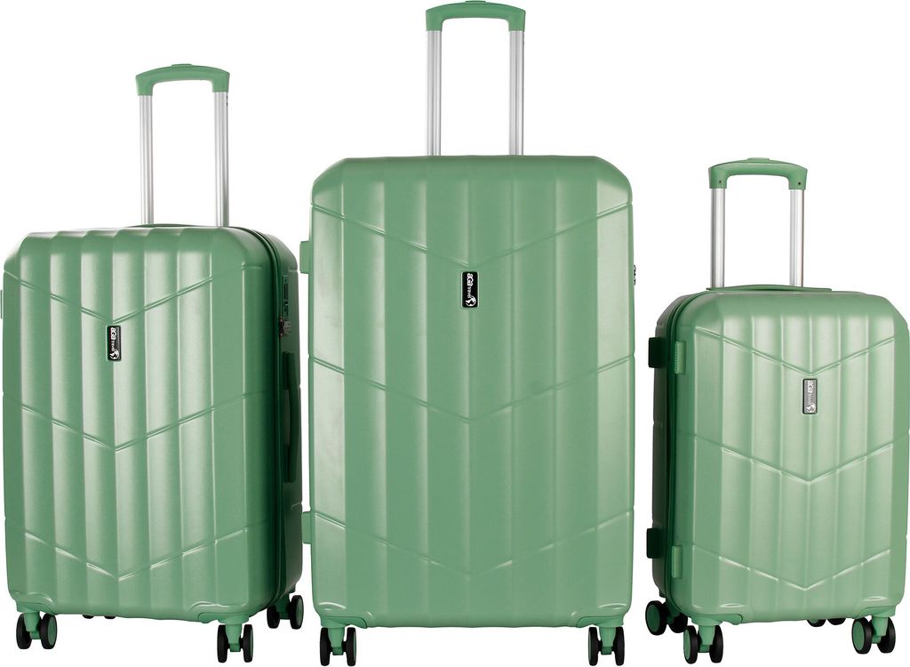 Aga Travel Gepäck-Sets Kofferset Hartschale Koffer Reisekoffer Set 3 teilig Hartschalenkoffer Rollkoffer Set mit TSA Schloss und 4 Rollen MR4669 G...