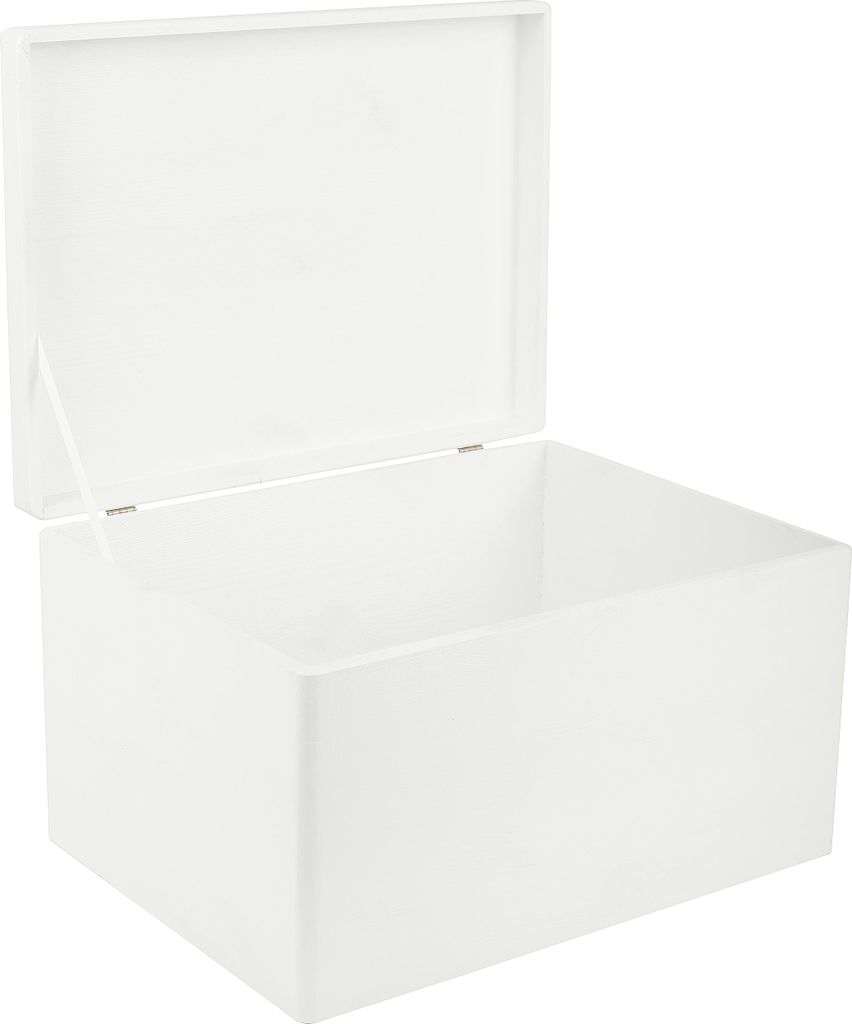 Creative Deco Boite de Rangement en Bois Blanc 40 x 30 x 24 Image du produit 