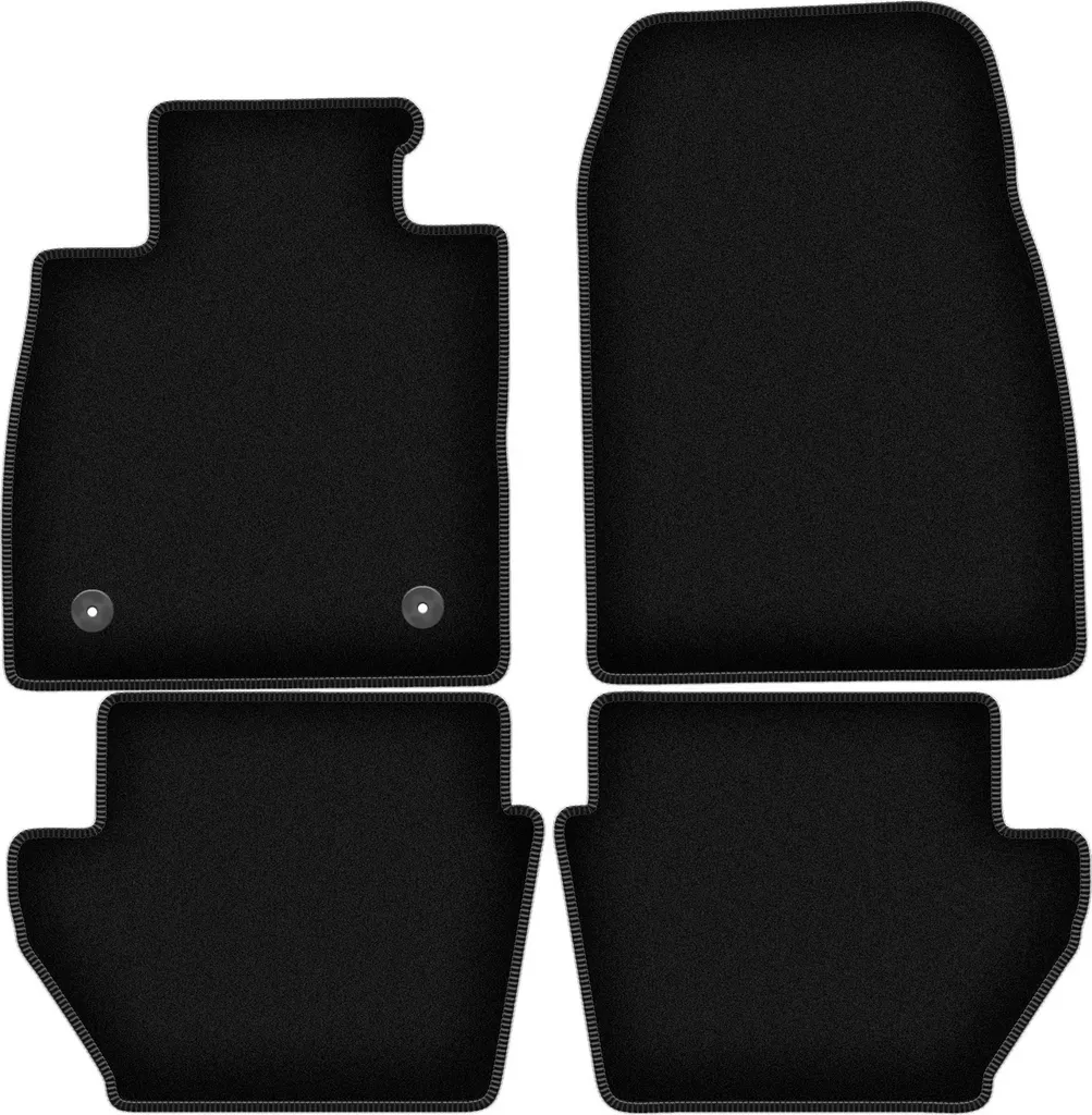 Tappetini Ford Puma II Neri in Velluto - Kit Completo 4 Pezzi con Clip