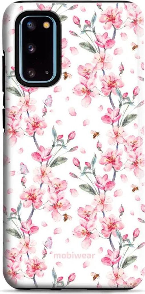 Handyhülle für Galaxy S20, Mobiwear Elite Pro, Japanischer Blumenstrauß