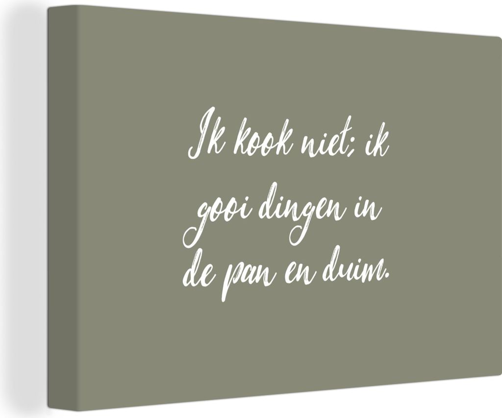 OneMillionCanvasses - Leinwandbilder - 140x90 cm, Sprichwörter - Ich koche nicht - Zitate - Humor - Kochen, Wandbilder Kunstdruck Wanddekoration...