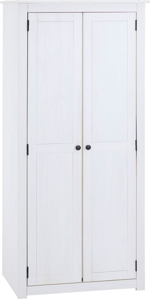 Kleiderschrank PAULO aus Kiefer massiv mit großem Fach und Produktbild 1