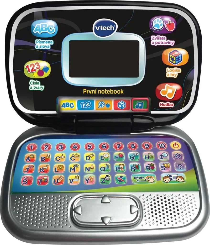 Ordinateur Enfant VTech First Notebook Noir pour Apprendre en Jouant