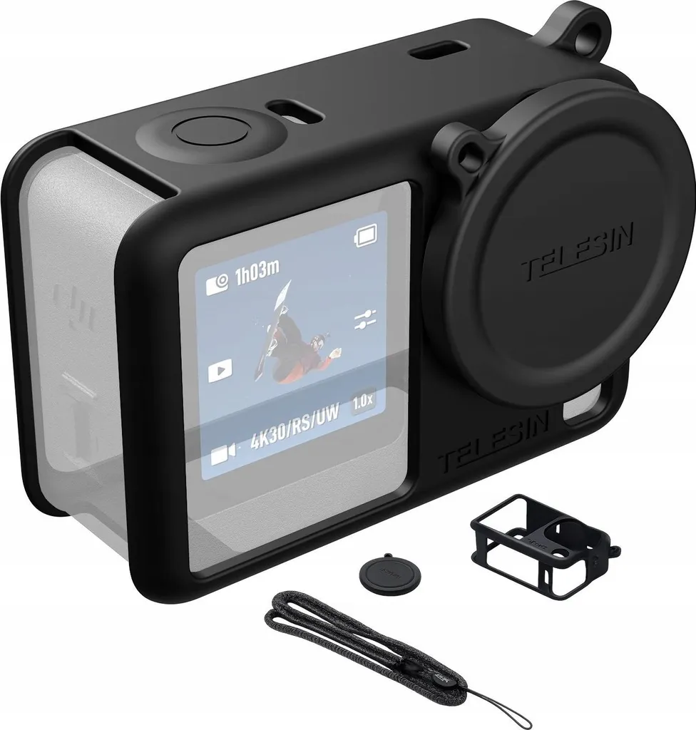 Kit Protezione DJI Osmo Action 6 - Custodia Silicone S6-PTC-11 + Lanyard
