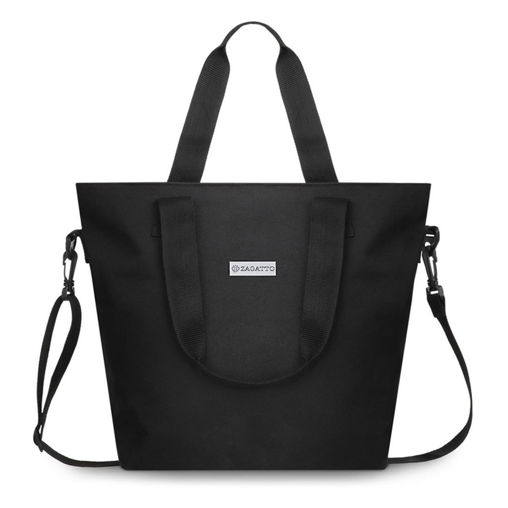 Schwarze Damen Umhängetasche, Shopper 35x34x17 cm, Zagatto