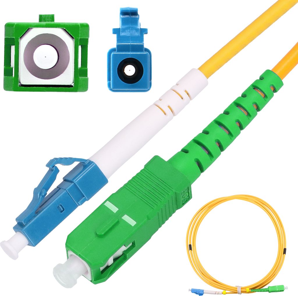 Extralink SC/APC-LC/UPC Patchkabel Einzelmodus, Simplex, G652D, 3mm, 15m