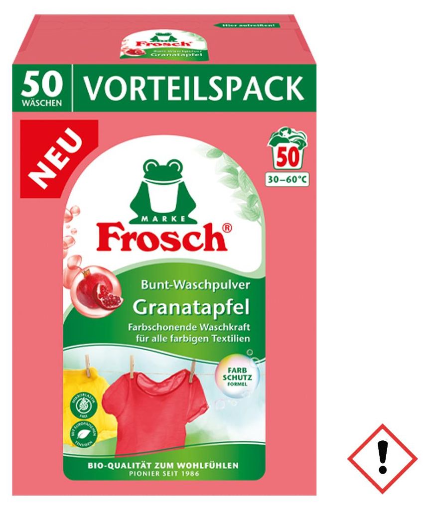 Frosch Granatapfel Bunt-Waschpulver, Pulver Waschmittel (50 Produktbild 