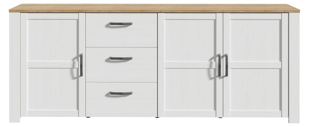 Sideboard >BOHOL< in Eiche Nachbildung / Sibiu - 220,8x87x42cm (BxHxT)