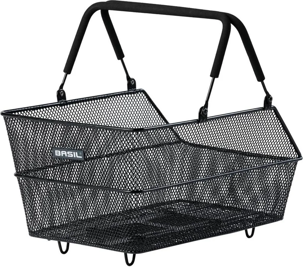 Panier Vélo Arrière Idéal Courses et Ville Basil Cento S MIK Noir Acier