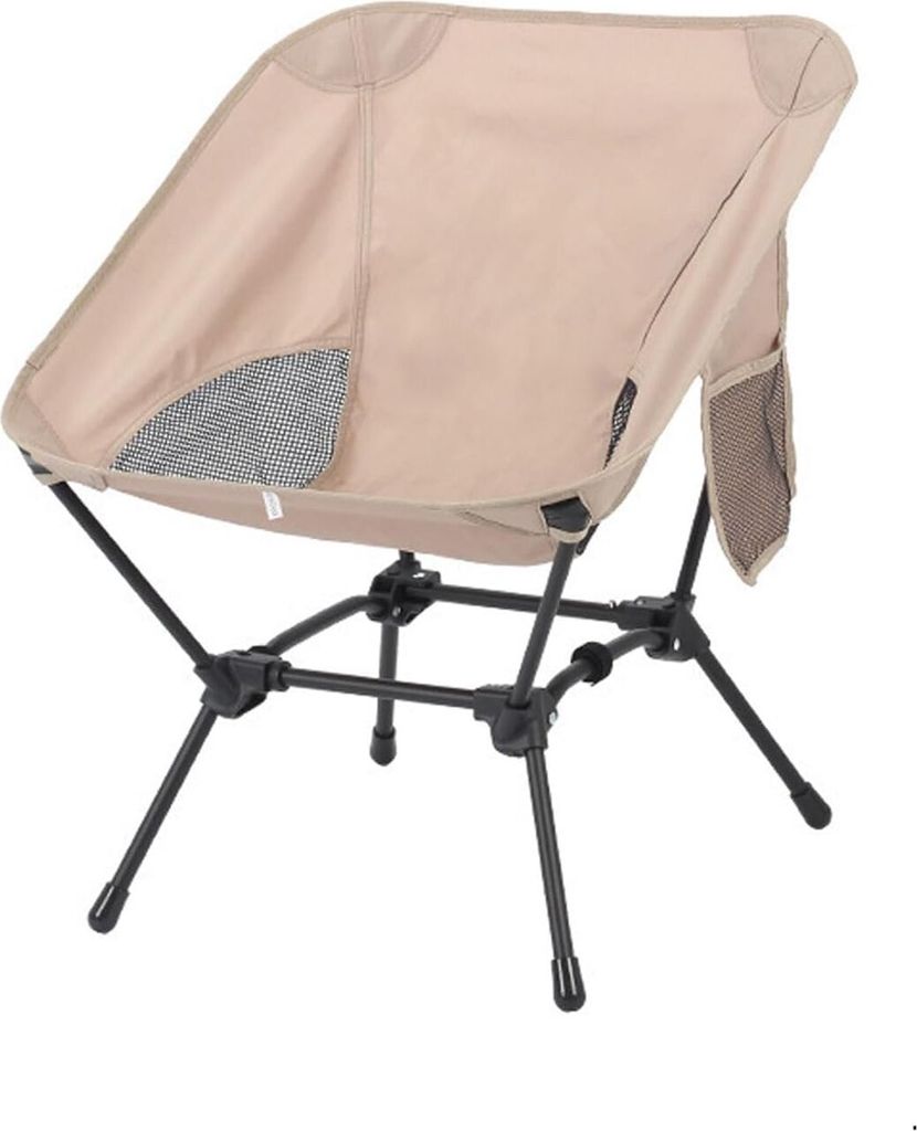 ASKSA Faltbarer Campingstuhl Anglerstuhl Ultraleicht Tragbare Campingstuhl mit Seitentaschen 120KG Tragkraft Gartenstuhl Strandstuhl,Khaki