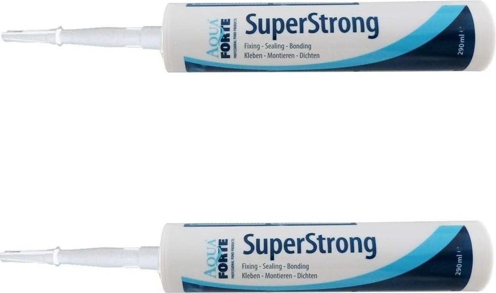 2 x Aquaforte Teichkleber 290 ml Super Strong transparent MS Polymer Teich Filter Kleber