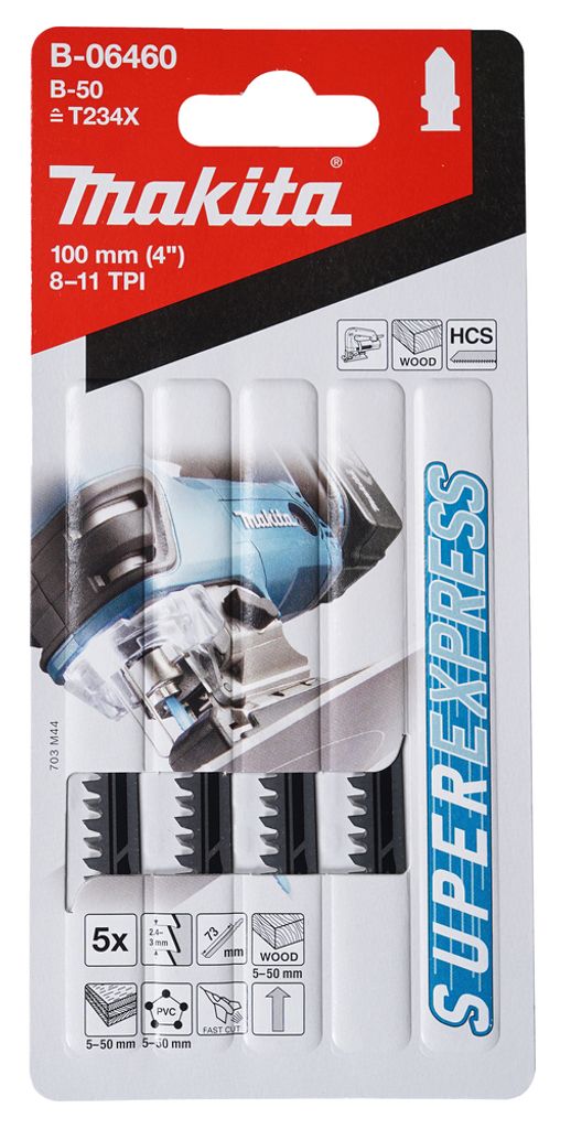 Makita B-06460 Stichsägeblatt B-50 Holz 5Stk Produktbild 