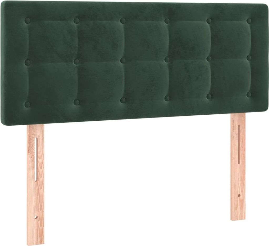 vidaXL Testiera verde scuro 90x5x78/88 cm Velluto Immagine del prodotto 