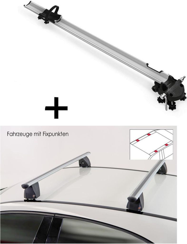 Fahrradträger Bike Pro + Dachträger VDP Delta kompatibel mit für Mercedes E Coupé (C238) (2 Türer) ab 2017