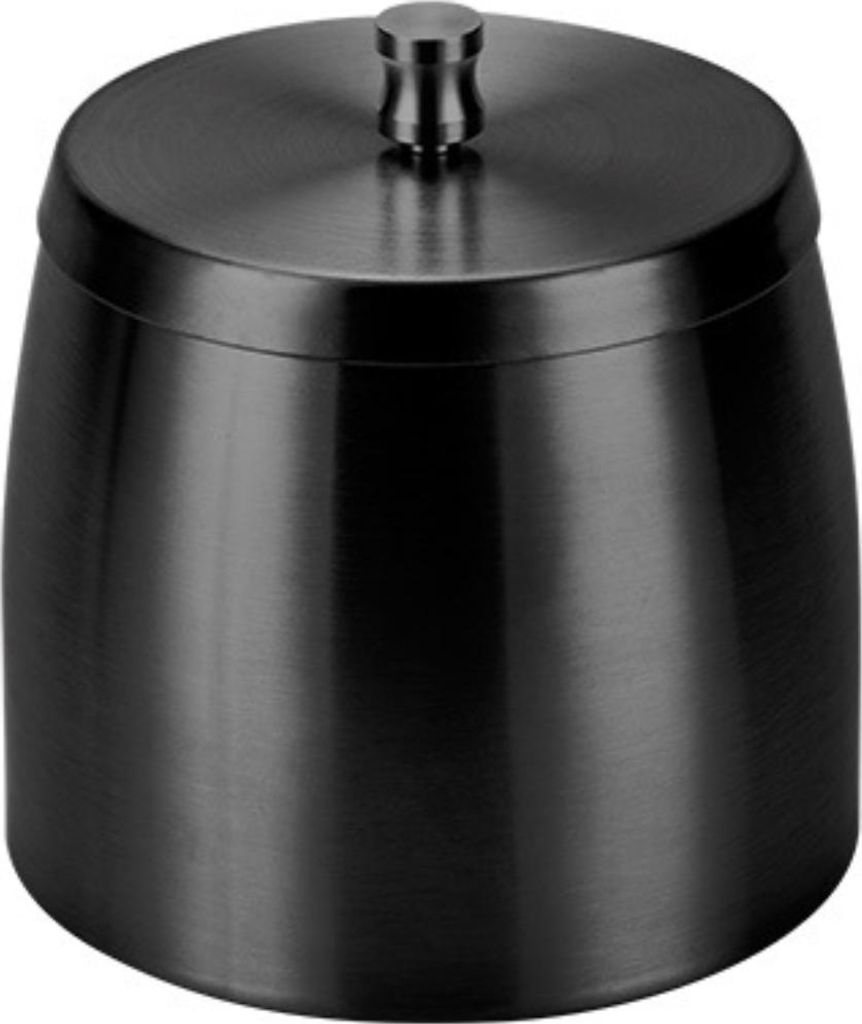 Aschenbecher für Draussen,Aschenbecher mit deckel,Winddichter Aschenbecher aus Edelstahl für das Home Office, den Desktop, die Terrasse(Schwarz 8cm)