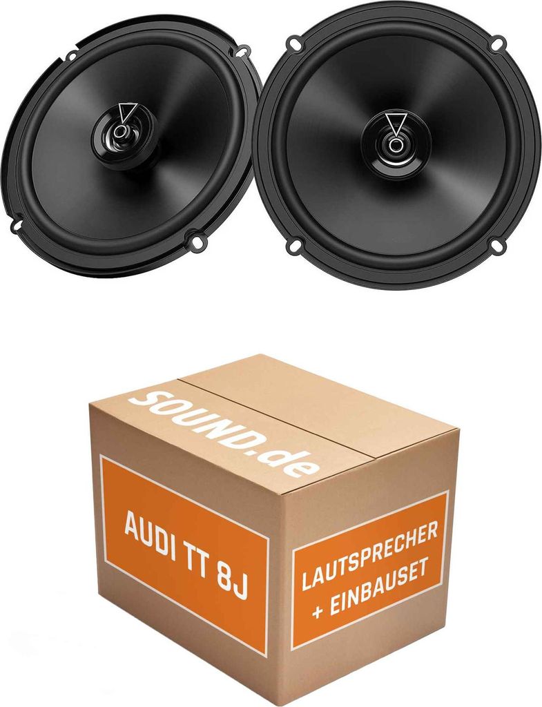 Lautsprecher Boxen Einbaupaket Heckablage JBL Club 3 64FSL passend für Audi TT 8J + Coupe | 2x Tief-Mitteltöner mit integriertem Hochtöner 165W MAX