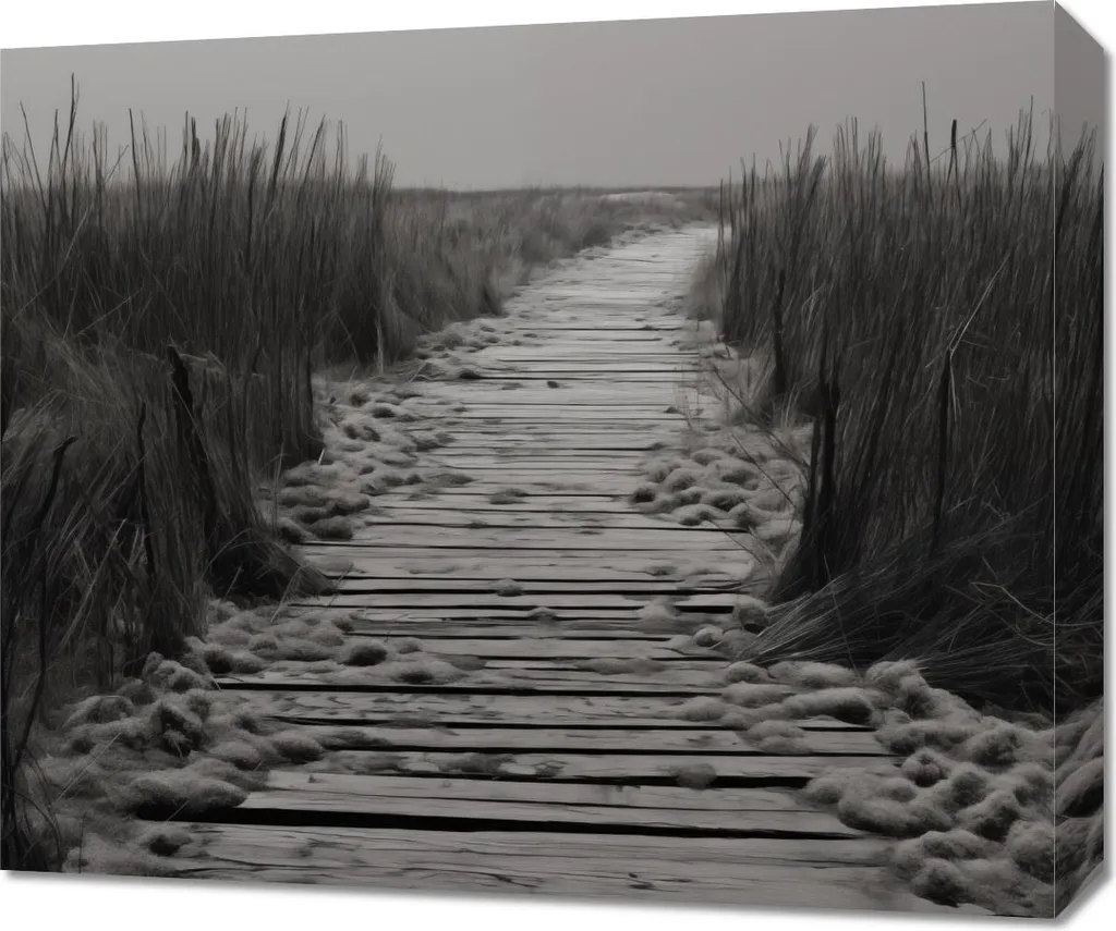Quadro Mare Sentiero Dune 60x50 cm | Stampa su Tela Anti-Graffio UV