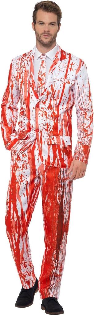 Smiffys - Kostüm-Anzug - Herren SM1460 (L) (Rot/Weiß)