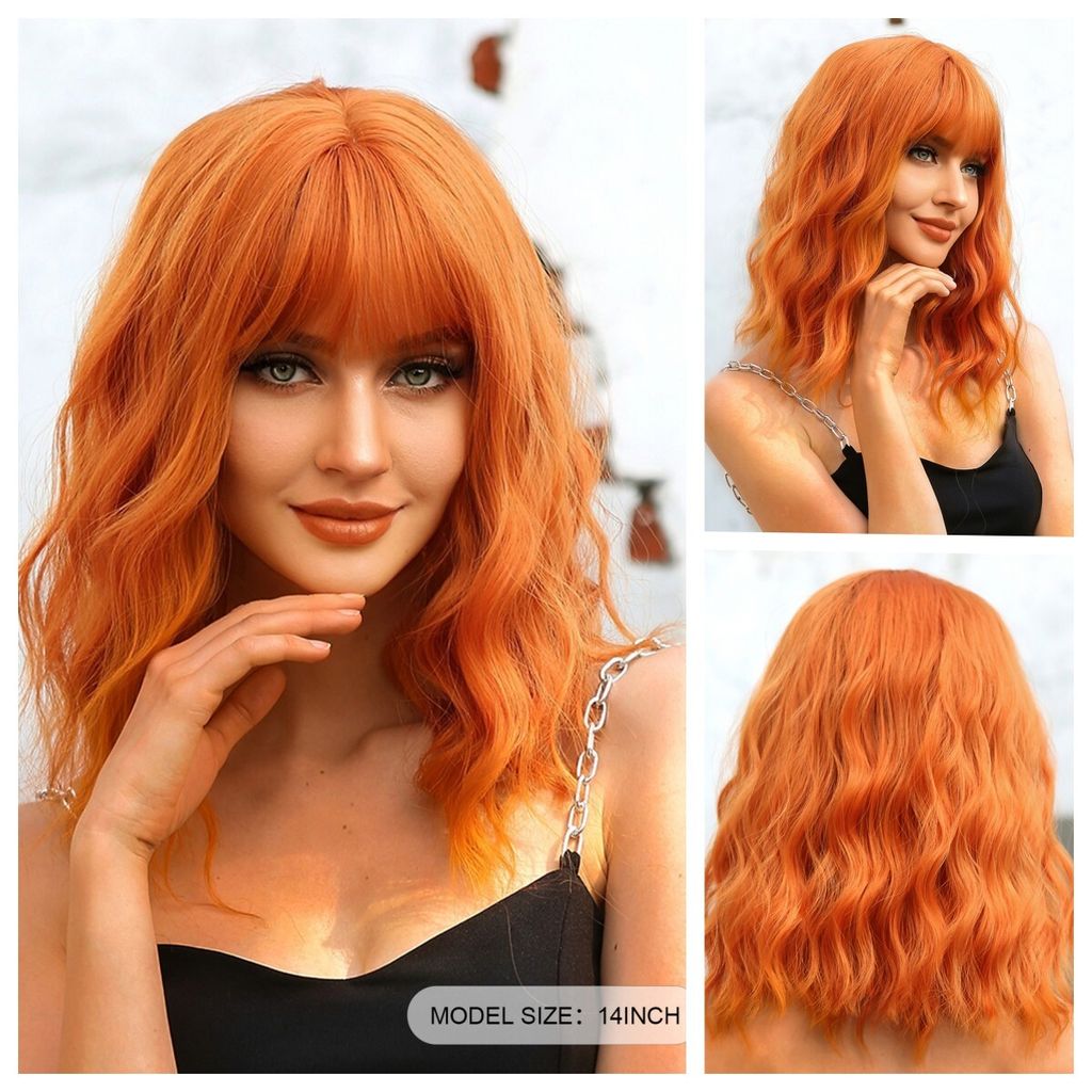 SassyGoods Parrucca da donna arancione - Parrucca a capelli Immagine del prodotto 