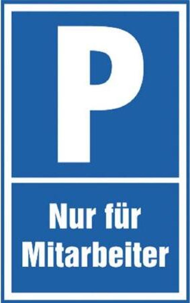 Parkplatz-Schild - PARKEN NUR FÜR MITARBEITER - 308704 - Gr. 40x25cm