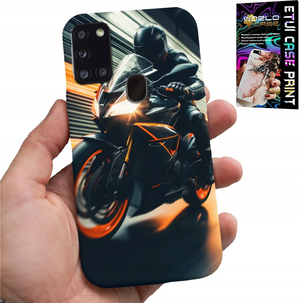 Offerta Samsung Galaxy A21S: Custodia Design Motore + Vetro Display