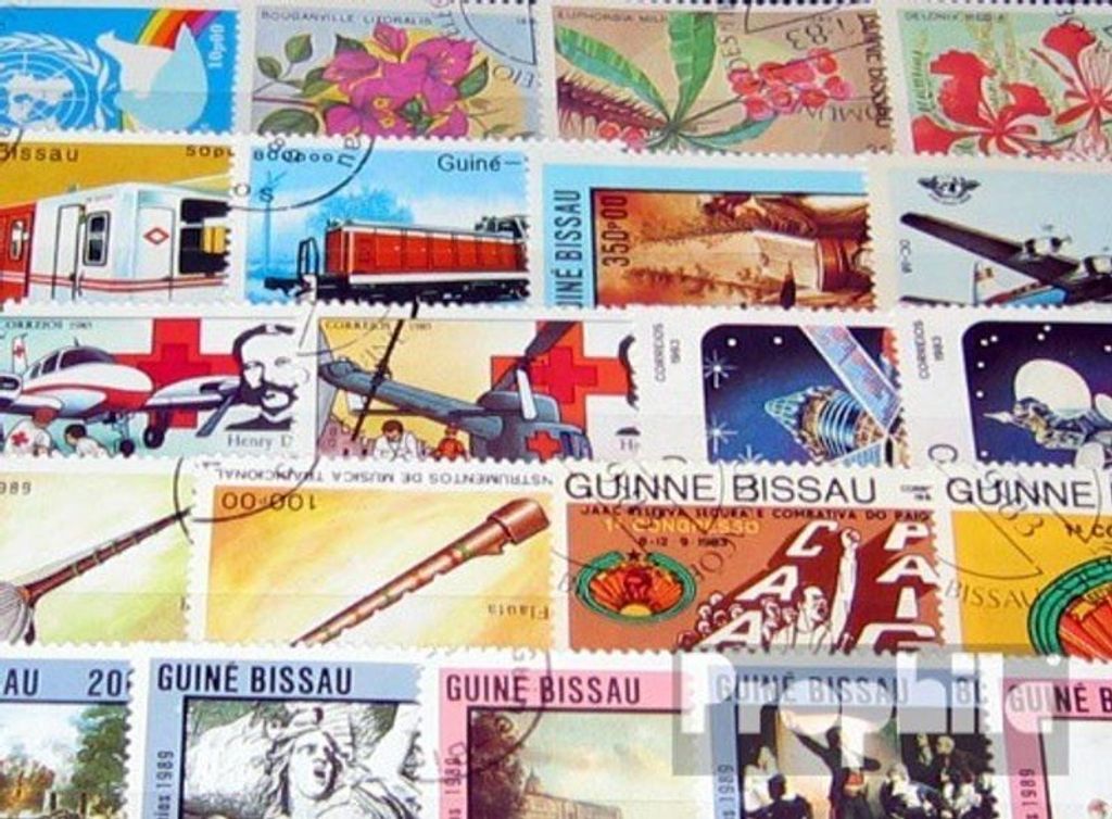 Briefmarken Guinea-Bissau 100 verschiedene Sondermarken
