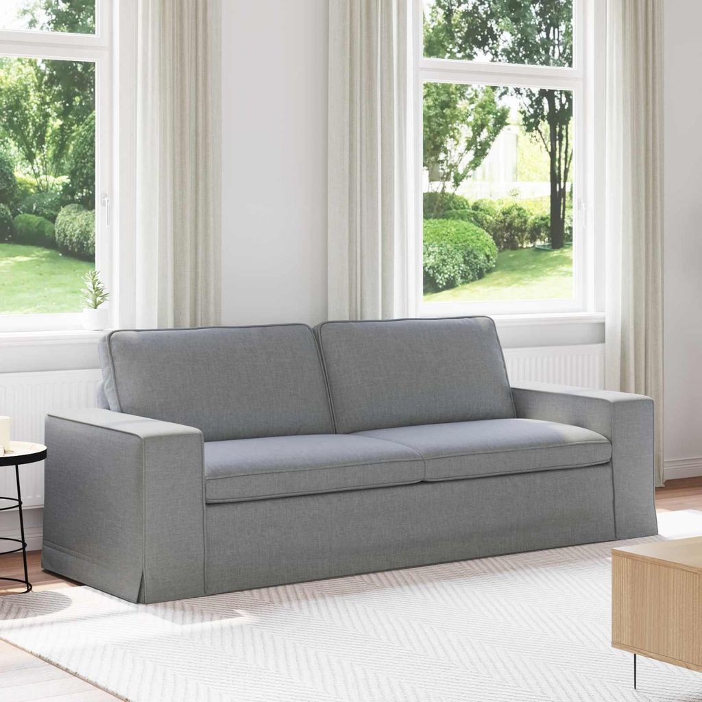 "SALE 2026"2-Sitzer Sofa Couch 180cm - elegantes Design - Doppelsofa - Lounge Sofa - Hellgrau Metall DE315524 - Klassische Sofas