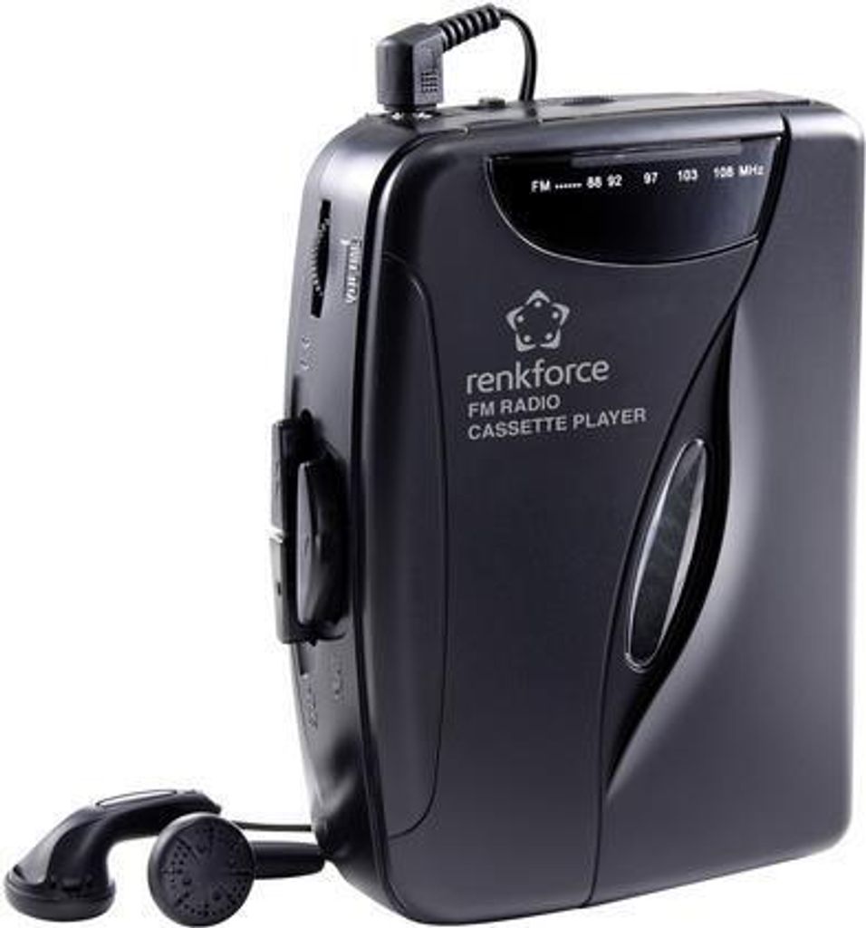 Renkforce RF-CP-150 Tragbarer Kassettenspieler Schwarz Obrázek produktu 