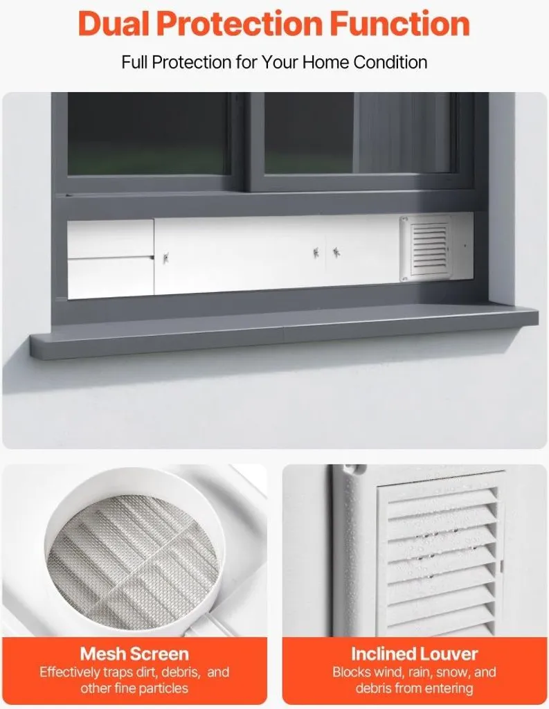 Kit d'aération télescopique 154cm pour sèche-linge - PVC blanc robuste