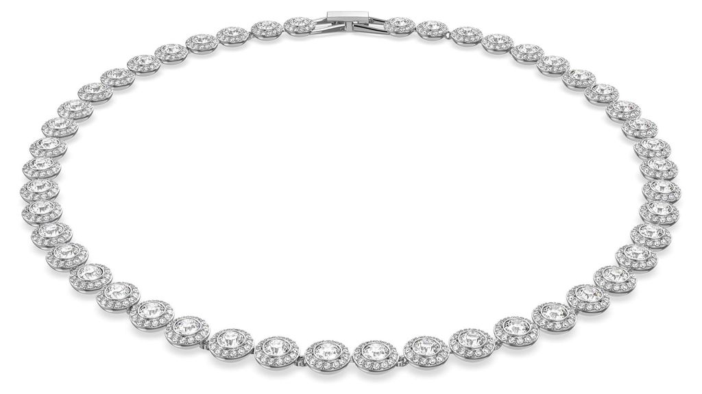 Swarovski Una Angelic Halskette, rund, Weiss, rhodiniert Produktbild 