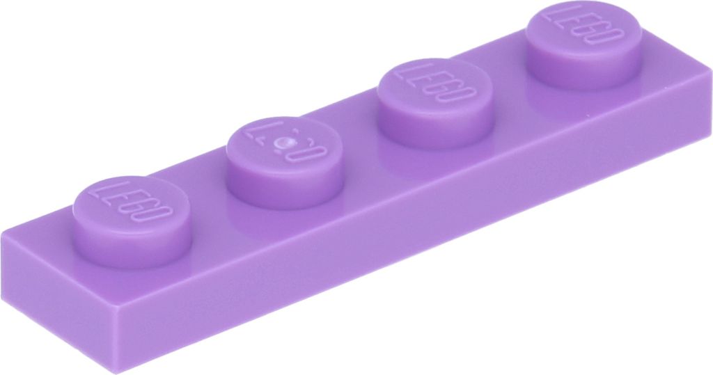 Lego 1x4 Platte 3710 - 250 Stück Mittleres Lavendel