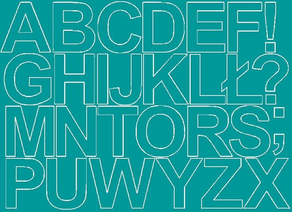 Marquage lisible avec lettres autocollantes 8 cm turquoise mat mat