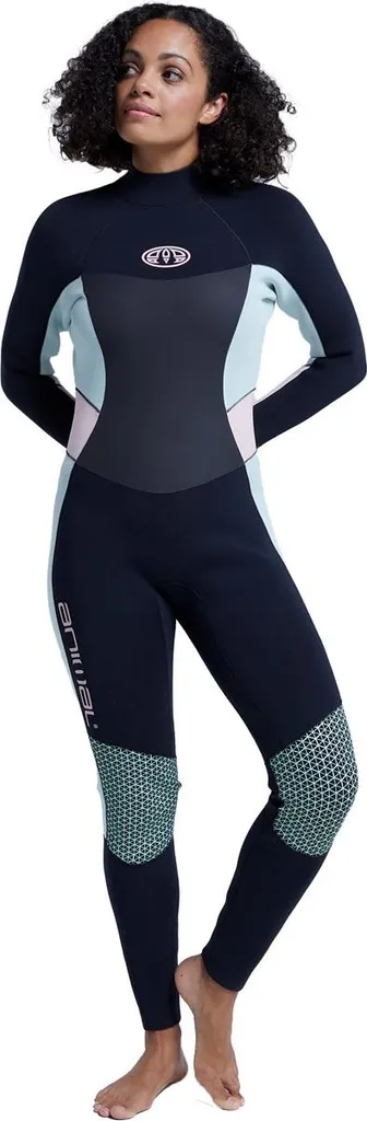 Combinaison de Surf Intégrale pour Femme en Néoprène Noir Animal Kairi