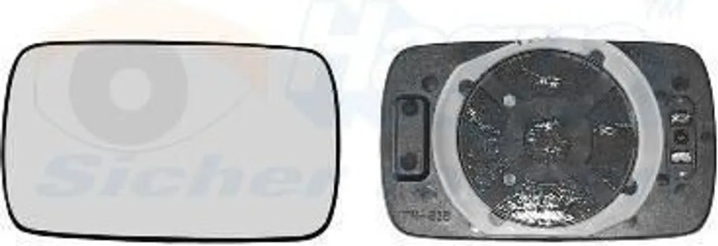 Rétroviseur extérieur chauffant pour BMW E30 verre bleu VAN WEZEL gauche