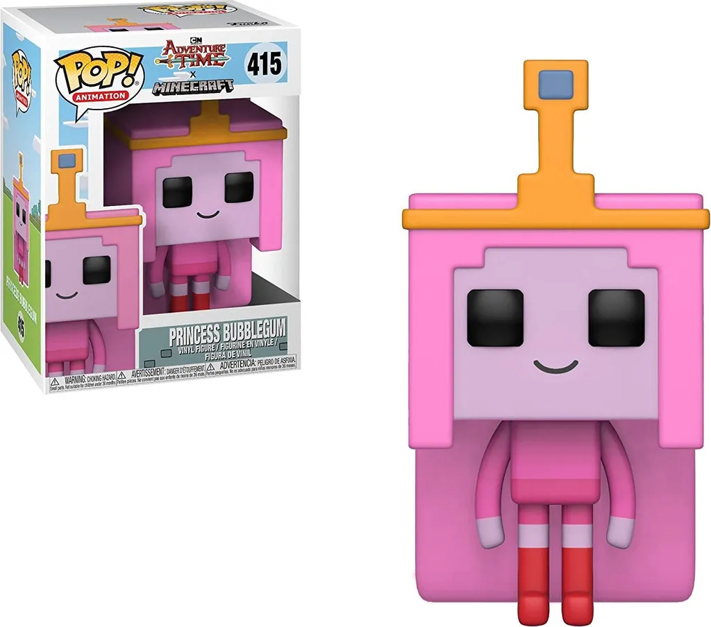 Pop Princesse Bubblegum 415 Adventure Time Minecraft Design Pixel 9cm