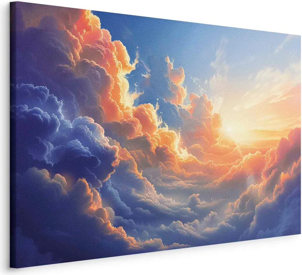 Quadro Moderno Mare al Tramonto 60x40 - Tela d'Autore per Pareti