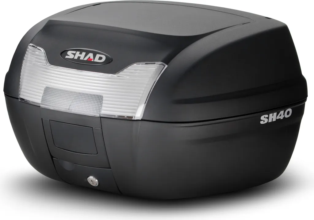 Bauletto Moto SHAD SH40 40L Nero Goffrato - Valigia Top Case