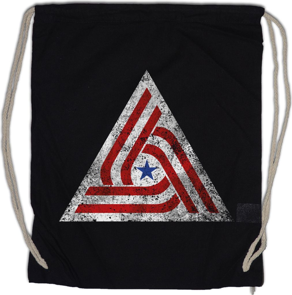 Urban Backwoods Aliens Tri Centennial Flag Patch, Turnbeutel, Farbe: Schwarz