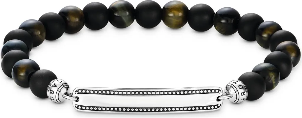 Bracelet Argent 925 Noirci Rebel at Heart 21cm Thomas Sabo Maille Unie